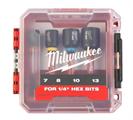 SET BUSSOLE HEX ATTACCO 1/4 4pz MILWAUKEE