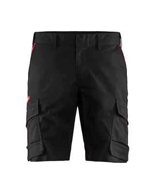 PANTALONCINI INDUSTRIA STRETCH NERO/ROSSO