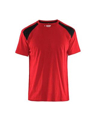 T-SHIRT ROSSO/NERO BLAKLADER