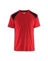 T-SHIRT ROSSO/NERO BLAKLADER