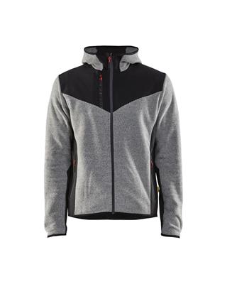 GIACCA IN MAGLIA CON SOFTSHELL BLAKLADER GRIGIO/NERO