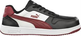 SCARPE PUMA FRONTCOURT BLK/WHT/RED LOW BASSE S3L